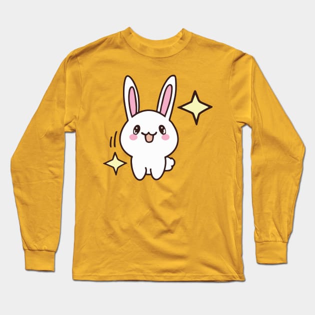 Mini lop lover Cute Bunny drawing Long Sleeve T-Shirt by Kawaii Bomb